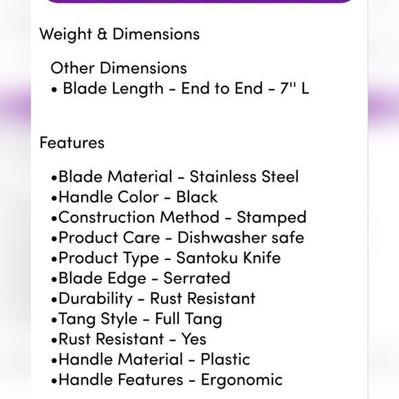 Henckels Silvercap Fine Edge 7" Hollow Edge Santoku Knife - Picture 5 of 6